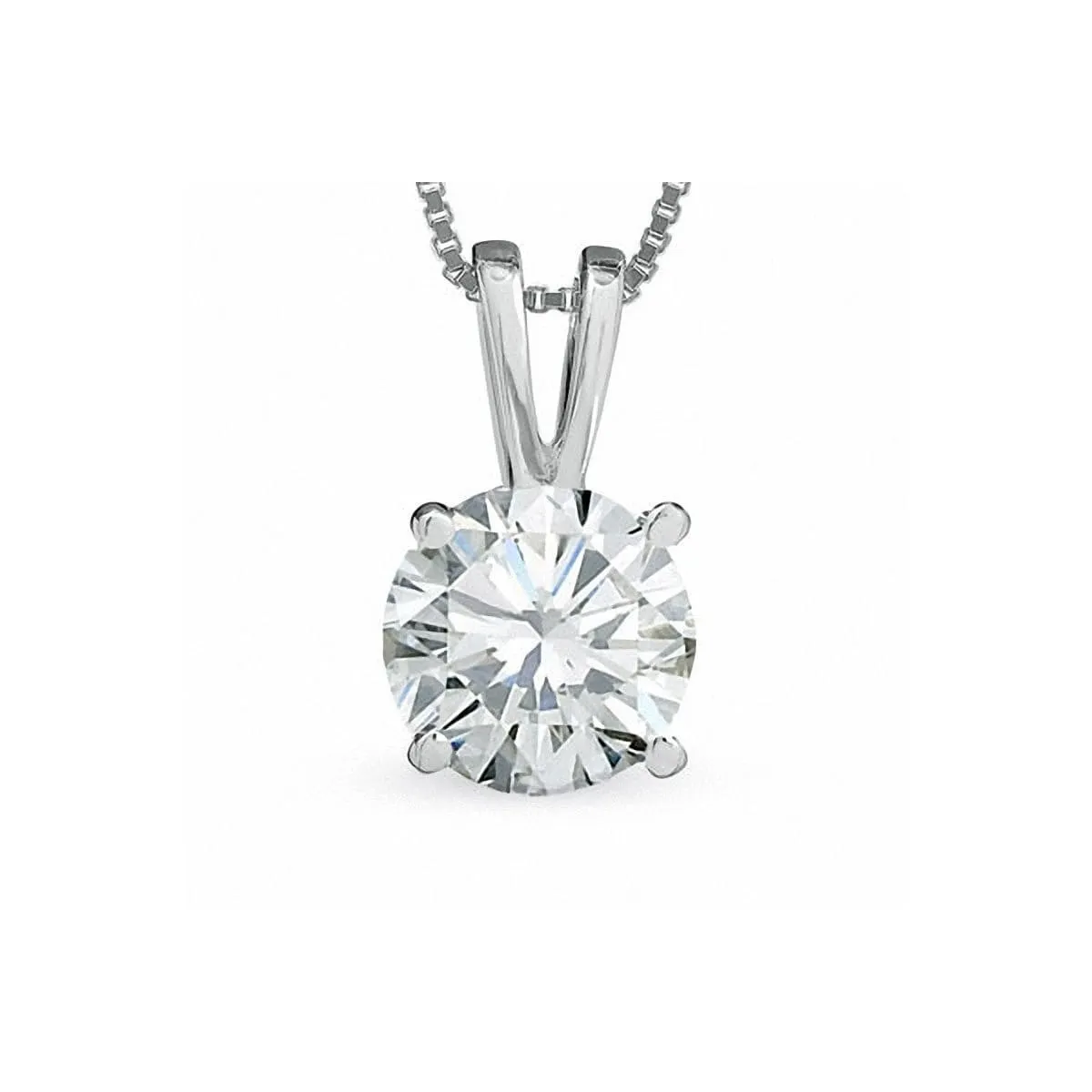 Ciondolo Oro Bianco Modello Recarlo con diamante 0.80 carati