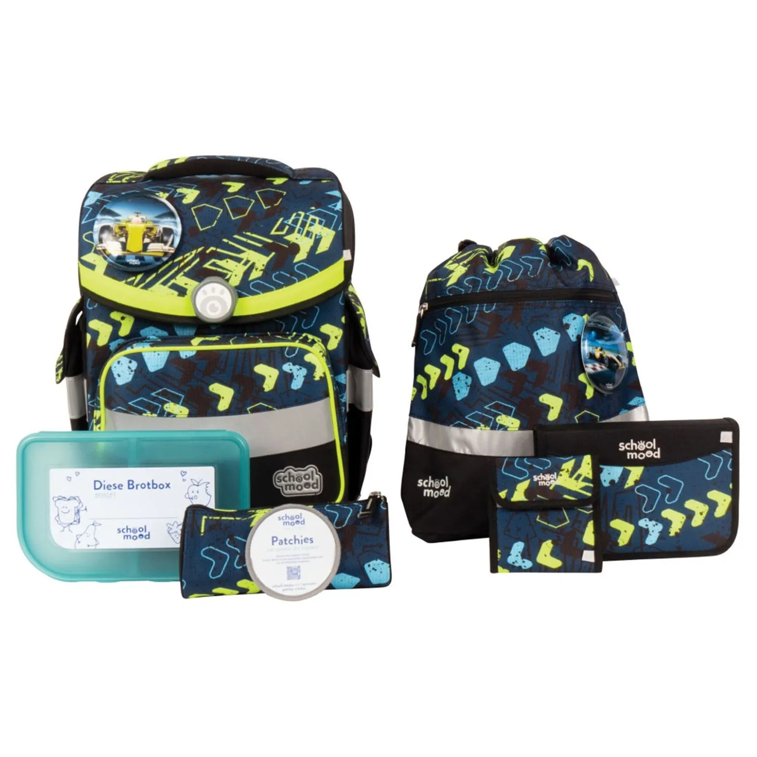 School-Mood Set di zaini per la scuola Timeless Air+ 7 pezzi.